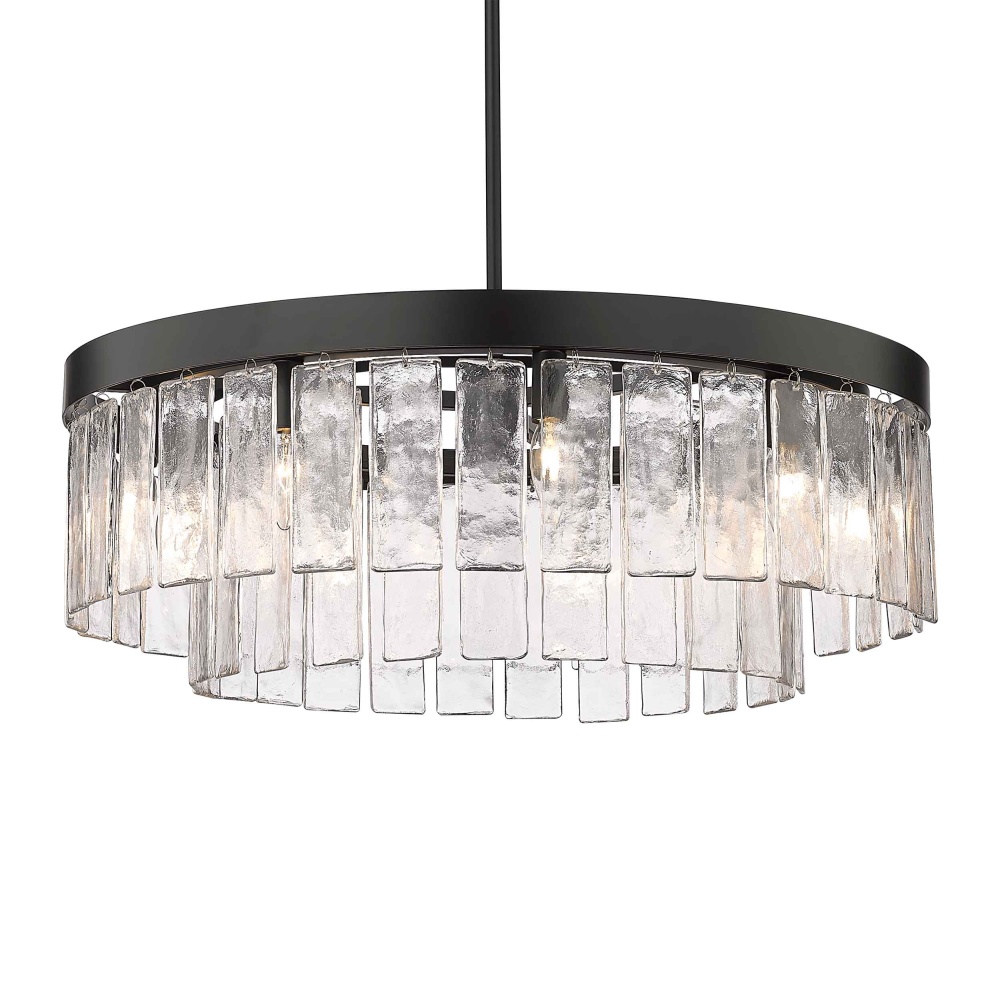 Golden Lighting Ciara 9-light Chandelier in Matte Black